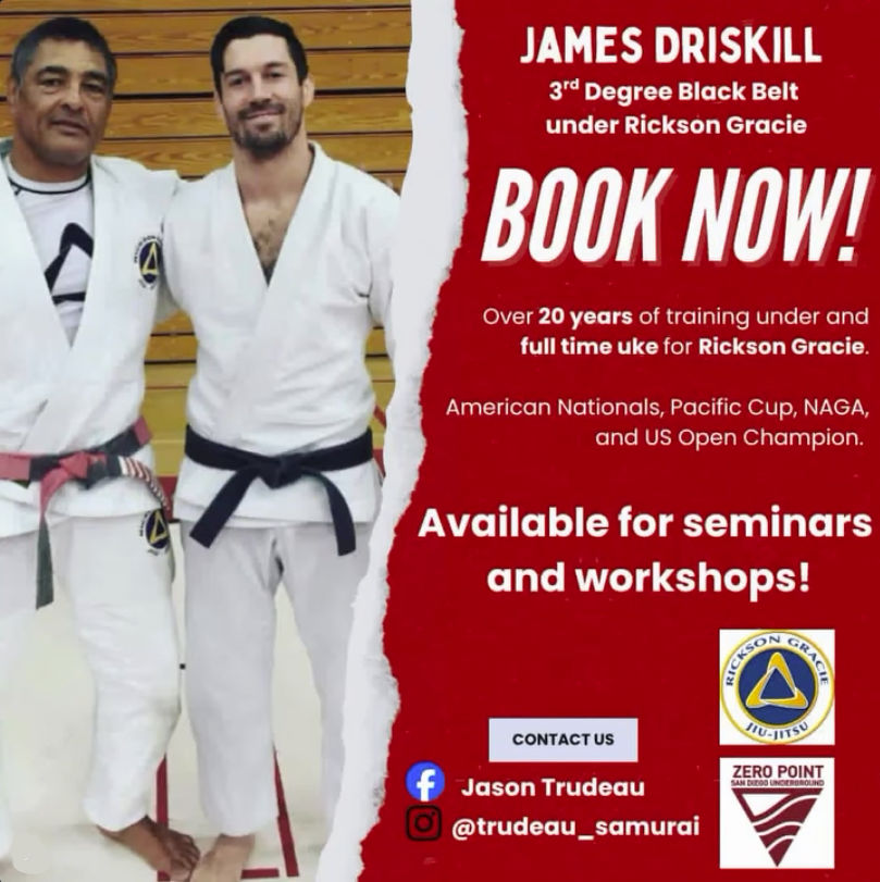 James Driskill 3rd Degree Black Belt - Available for seminars and workshops